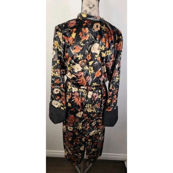 Be Fur Real Faux Fur Kimono Womens OS One Size Floral Velour Victorian Gothic - Picture 11 of 14